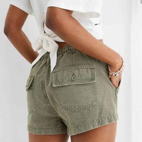 Aerie Wander army green shorts, S - Picture 2 of 7
